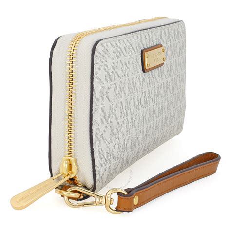 michael kors jet set contiental wristlet vanilla|Michael Kors wristlet.